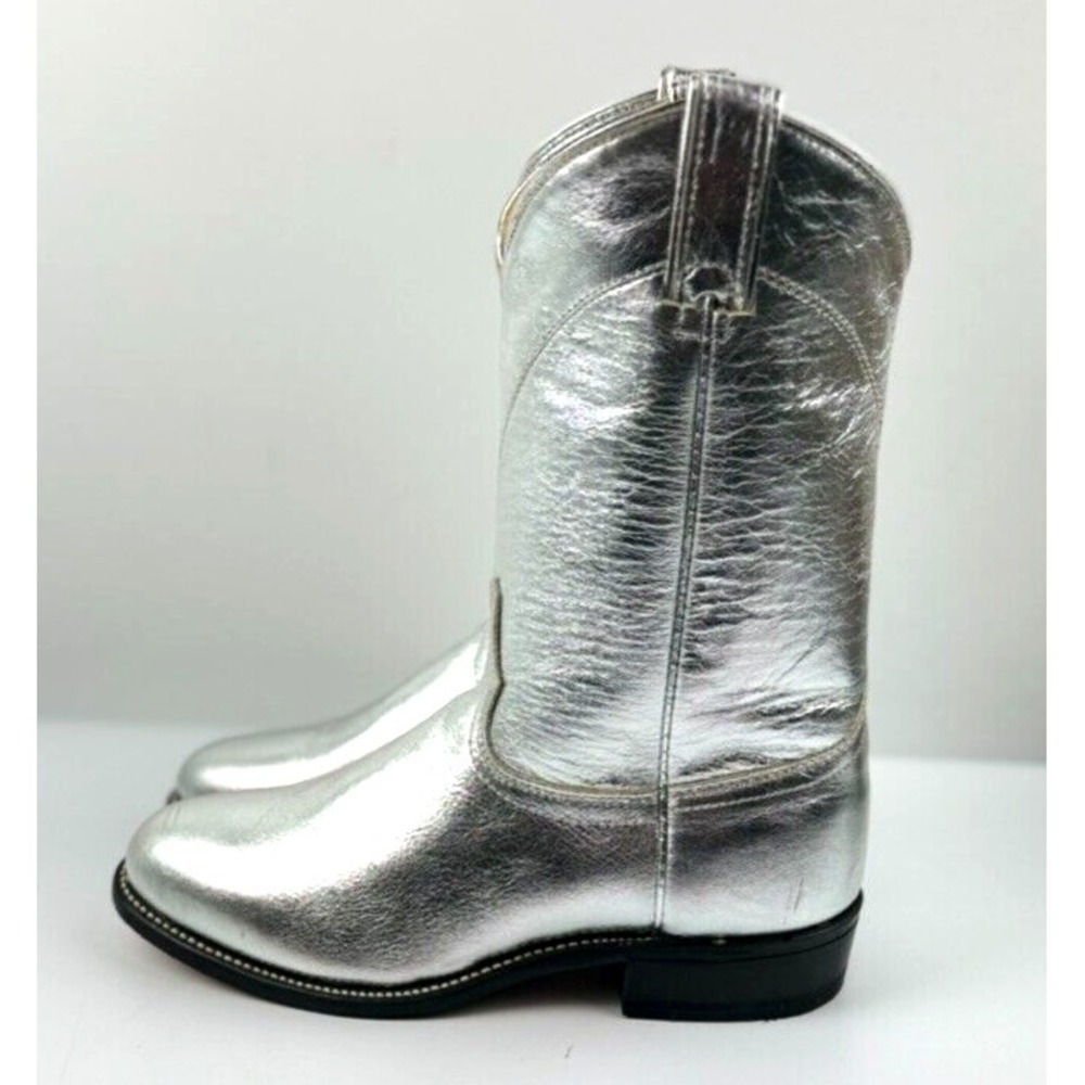 Vintage Laredo Silver Roper Leather Western Cowboy Boots Women's US 9 M NIB